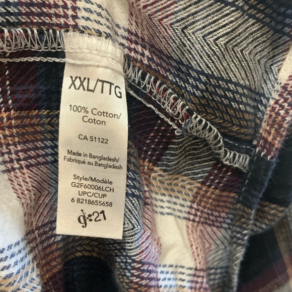 Plaid Cotton Light Flannel Button Down Shirt - Picture 4 of 7